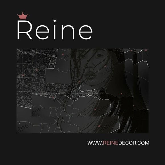 Distracted Woman in Black and White Wallpaper | Modern Art Wallpaper | Designer - Picture 5 of 9